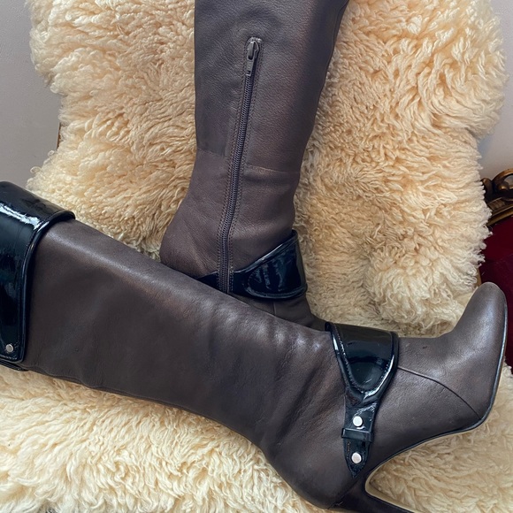 Nine West, Tall chocolate heeled boots - Picture 4 of 6
